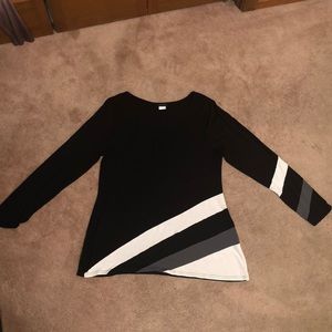 Black/White/Grey Striped Venus Top